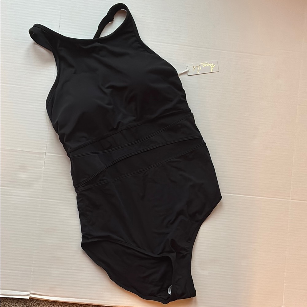 Anne Cole NWT Black One-Piece Swimsuit